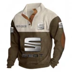 City Cruiser Men's Stand Up Collar Base Shirt CAR480 - Brown