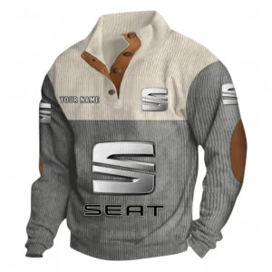 Family Sedan Men's Stand Up Collar Base Shirt CAR480 - Gray