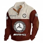 Premium Roadster Men's Stand Up Collar Base Shirt CAR480 - Dark Red