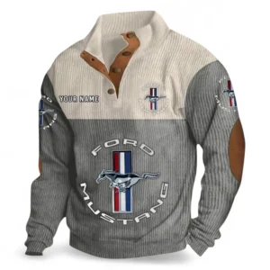 Iconic Muscle Ride Men's Stand Up Collar Base Shirt CAR480 - Gray