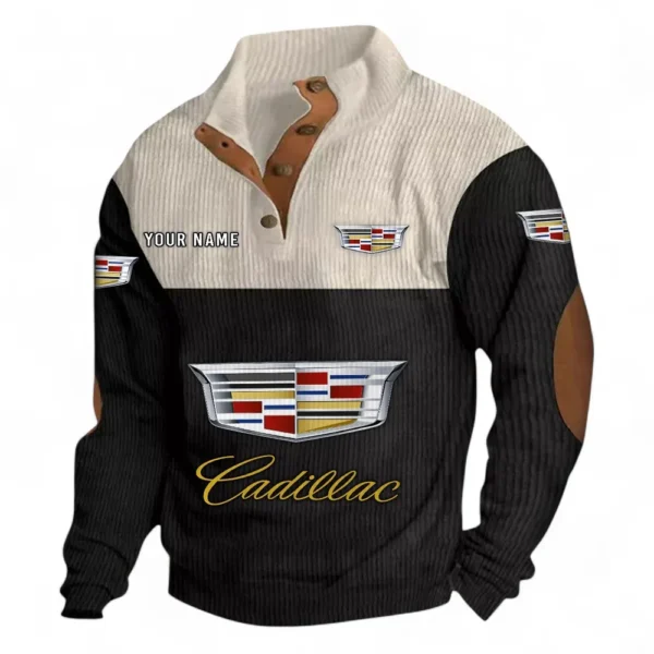 American Luxury Sedan Men's Stand Up Collar Base Shirt CAR480 - Black