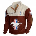 Street Racer Men's Stand Up Collar Base Shirt CAR480 - Dark Red
