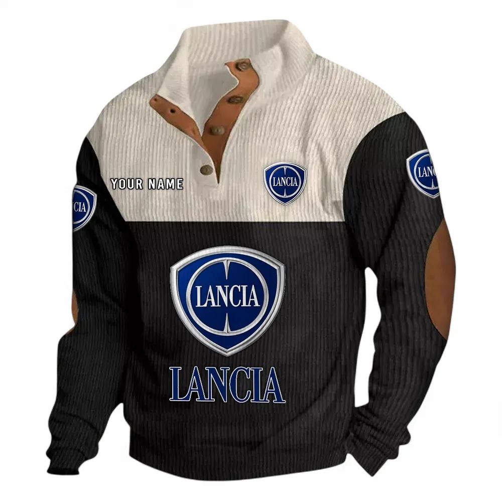 Retro Car Men's Stand Up Collar Base Shirt CAR480 - Black