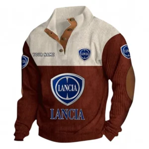 Retro Car Men's Stand Up Collar Base Shirt CAR480 - Dark Red