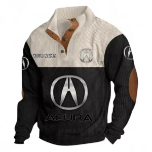 Luxury Sedan Men's Stand Up Collar Base Shirt CAR480 - Black