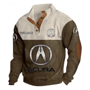 High-End SUV Men's Stand Up Collar Base Shirt CAR480 - Brown