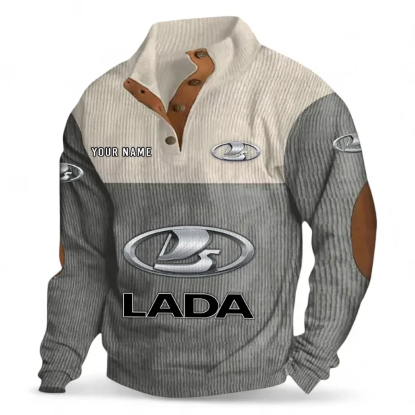 Sedan Men's Stand Up Collar Base Shirt CAR480 - Gray