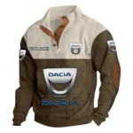 Compact SUV Men's Stand Up Collar Base Shirt CAR480 - Brown