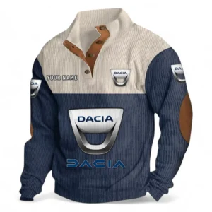 Compact Estate Car Men's Stand Up Collar Base Shirt CAR480 - Navy Blue