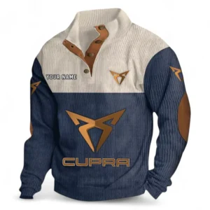 Modern Performance Car Men's Stand Up Collar Base Shirt CAR480 - Navy Blue