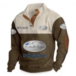 Exotic Coupe Men's Stand Up Collar Base Shirt CAR480 - Brown