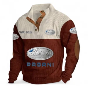Supercar Men's Stand Up Collar Base Shirt CAR480 - Dark Red