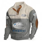 Grand Tourer Men's Stand Up Collar Base Shirt CAR480 - Gray