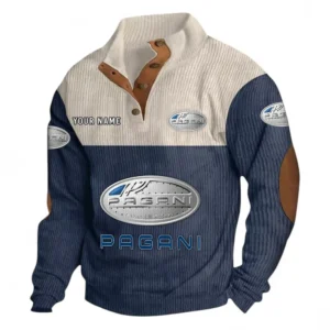 Performance Sedan Men's Stand Up Collar Base Shirt CAR480 - Navy Blue