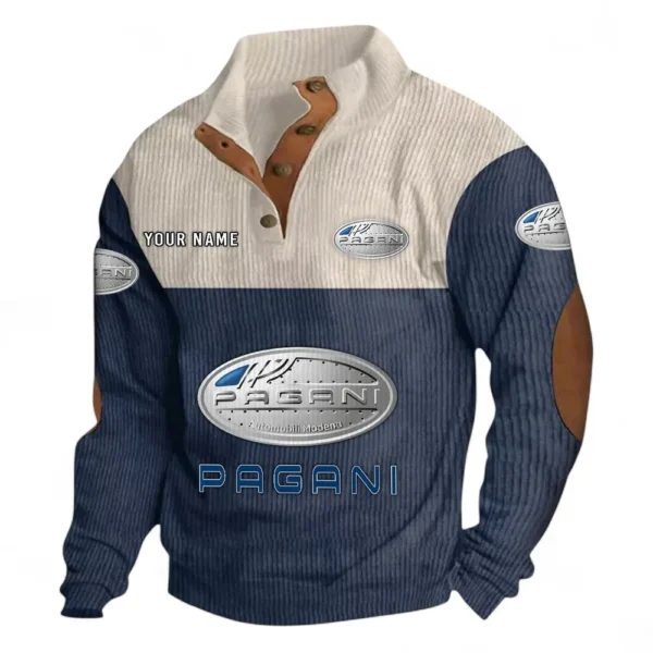 Performance Sedan Men's Stand Up Collar Base Shirt CAR480 - Navy Blue