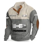 Full-Size SUV Men's Stand Up Collar Base Shirt CAR480 - Gray