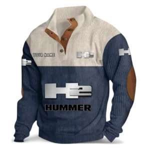 Off-Road SUV Men's Stand Up Collar Base Shirt CAR480 - Navy Blue