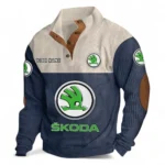 Reliable Vehicle Men's Stand Up Collar Base Shirt CAR480 - Navy Blue
