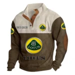 Track Day Vehicle Men's Stand Up Collar Base Shirt CAR480 - Brown