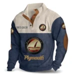 Retro Ride Men's Stand Up Collar Base Shirt CAR480 - Navy Blue