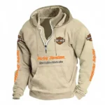 Custom Motorcycle Casual Stand Up Collar Hoodie CAR481 - Off White