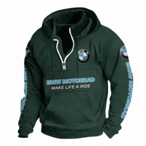 Sport Touring Motorbike Casual Stand Up Collar Hoodie CAR481 - Dark Green