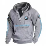 Dual-Sport Motorcycle Casual Stand Up Collar Hoodie CAR481 - Light Grey