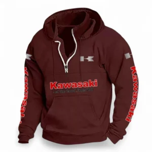 Street Racer Casual Stand Up Collar Hoodie CAR481 - Deep Red