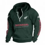 Touring Motorcycle Casual Stand Up Collar Hoodie CAR481 - Dark Green