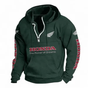 Touring Motorcycle Casual Stand Up Collar Hoodie CAR481 - Dark Green