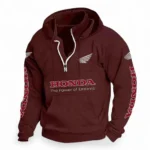 Cruiser Casual Stand Up Collar Hoodie CAR481 - Deep Red