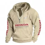 Dual-Sport Motorcycle Casual Stand Up Collar Hoodie CAR481 - Off White