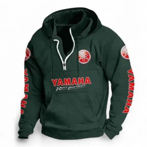 Touring Motorcycle Casual Stand Up Collar Hoodie CAR481 - Dark Green