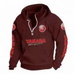 Off-Road Bike Casual Stand Up Collar Hoodie CAR481 - Deep Red