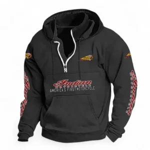 Classic Cruiser Casual Stand Up Collar Hoodie CAR481 - Black