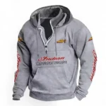 Timeless Road Bike Casual Stand Up Collar Hoodie CAR481 - Light Grey