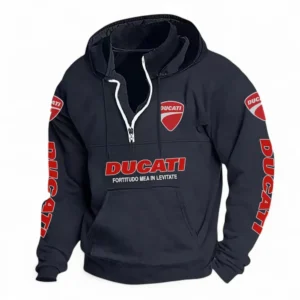 High-Speed Roadster Casual Stand Up Collar Hoodie CAR481 - Dark Blue