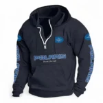 All-Terrain Ride Casual Stand Up Collar Hoodie CAR481 - Dark Blue