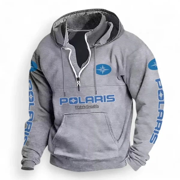 Trail Explorer Casual Stand Up Collar Hoodie CAR481 - Light Grey