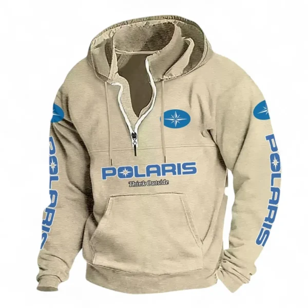 Outdoor Terrain Vehicle Casual Stand Up Collar Hoodie CAR481 - Off White