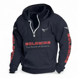 Luxury Cruiser Casual Stand Up Collar Hoodie CAR481 - Dark Blue