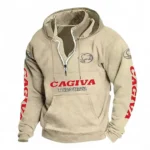 Adventure Two-Wheel Casual Stand Up Collar Hoodie CAR481 - Off White