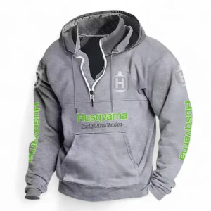 Adventure Motorbike Casual Stand Up Collar Hoodie CAR481 - Light Grey