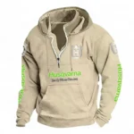 Trail Bike Casual Stand Up Collar Hoodie CAR481 - Off White