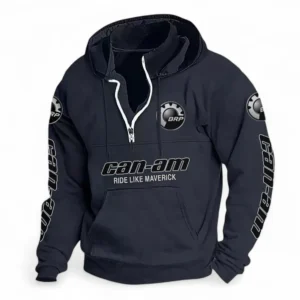 All-Terrain Rider Casual Stand Up Collar Hoodie CAR481 - Dark Blue