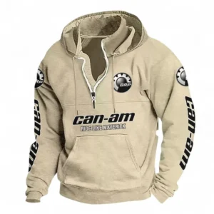 Extreme Terrain Vehicle Casual Stand Up Collar Hoodie CAR481 - Off White