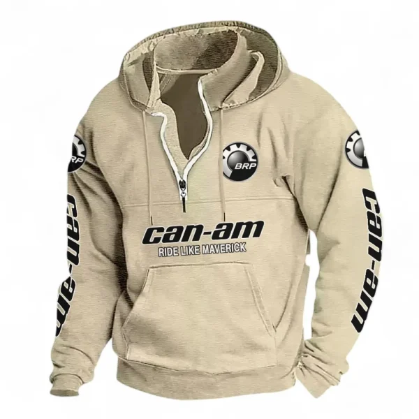 Extreme Terrain Vehicle Casual Stand Up Collar Hoodie CAR481 - Off White