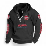 Scooter Ride Casual Stand Up Collar Hoodie CAR481 - Black