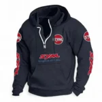 Urban Commuter Bike Casual Stand Up Collar Hoodie CAR481 - Dark Blue