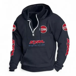 Urban Commuter Bike Casual Stand Up Collar Hoodie CAR481 - Dark Blue